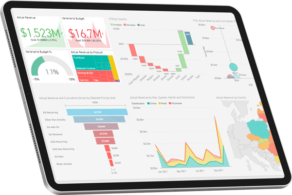 Descartes Datamyne software displaying business intelligence data Descartes Datamyne software displaying business intelligence data